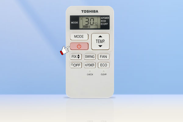 Cách bật/tắt máy lạnh Toshiba remote 9 phím